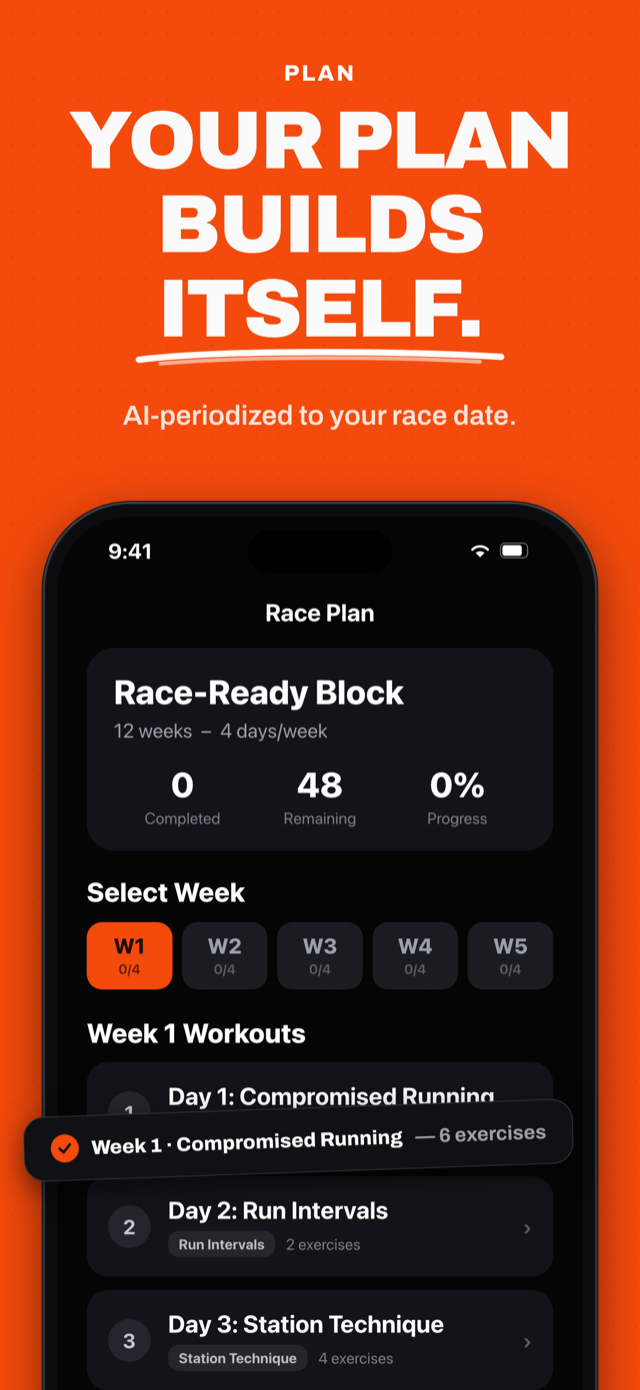 AI training plan with a 12-week race-ready block